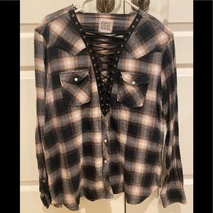 Furst of a Kind Lace up Flannel